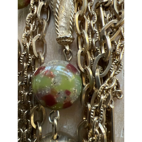 Multi Strand Gold Tone Necklace - Picture 6 of 6